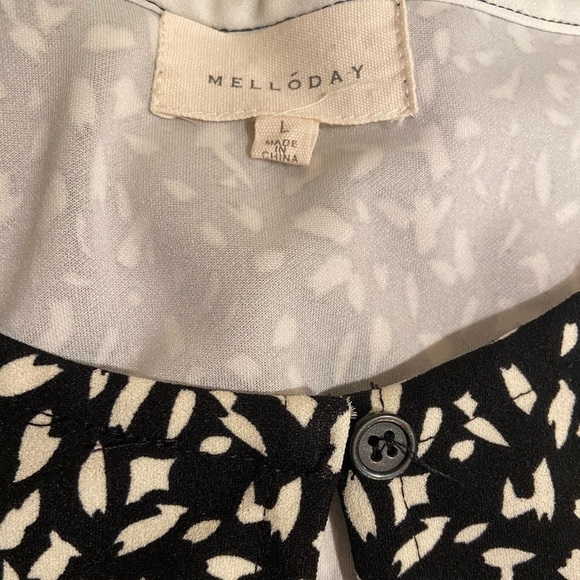 MELLODAY Black and Cream Top - Picture 7 of 10